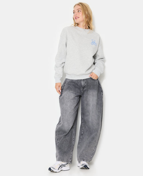 Sweat molleton oversize avec print devant et dos - PIMKIE - 7