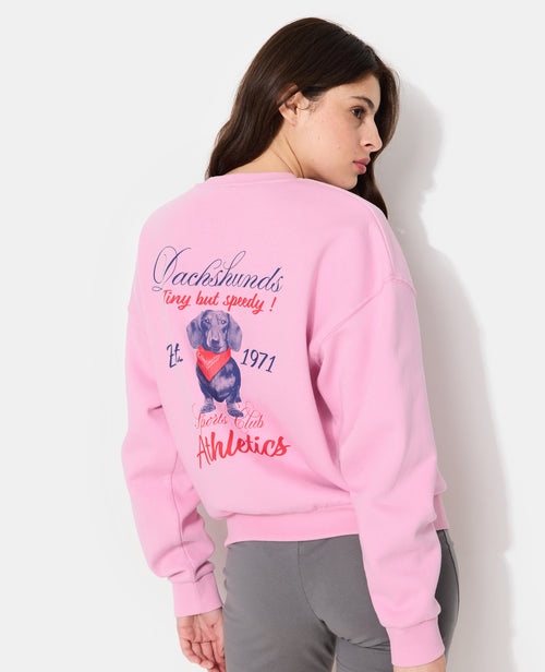 Sweat molleton oversize avec print devant et dos - PIMKIE - 1