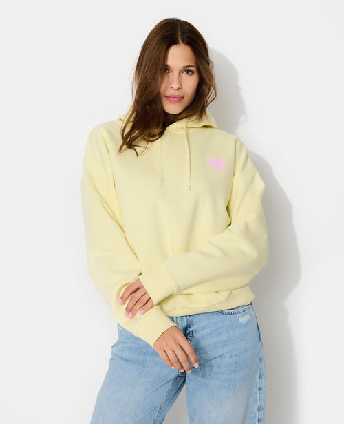 Sweat capuche avec print poitrine et dos - PIMKIE - 1