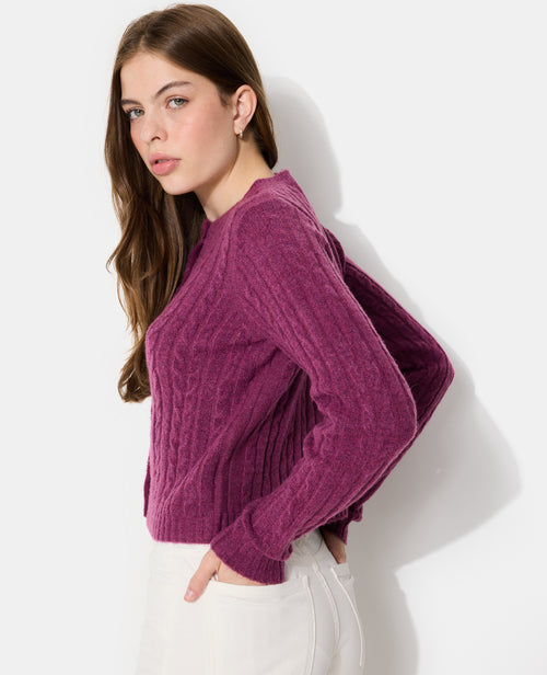 Gilet en maille torsadée - PIMKIE - 1