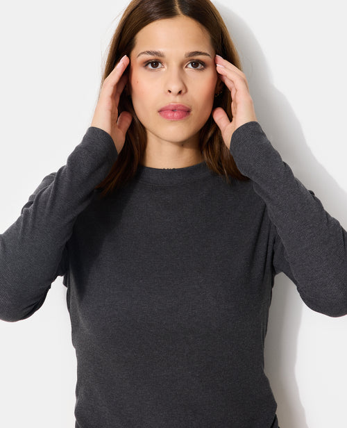 T-shirt manches longues en maille côtelée - PIMKIE - 2