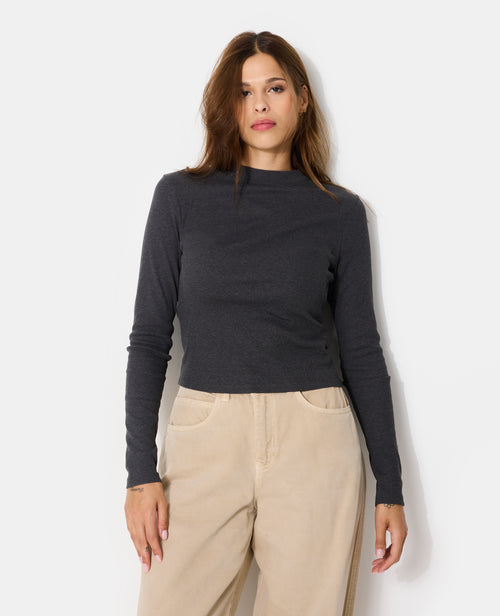 T-shirt manches longues en maille côtelée - PIMKIE - 5