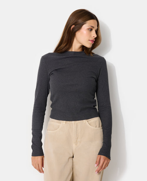 T-shirt manches longues en maille côtelée - PIMKIE - 7