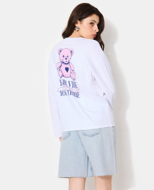 T-shirt oversize manches longues avec print - PIMKIE - 1