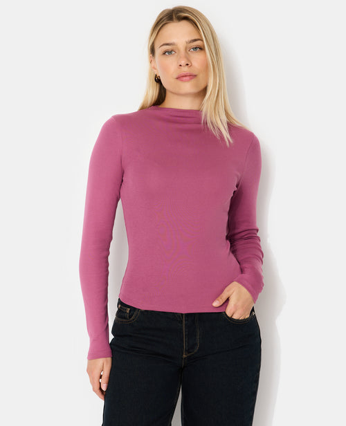 T-shirt manches longues col montant - PIMKIE - 1