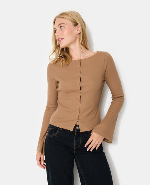 Top boutonné avec manches flare - PIMKIE - 1