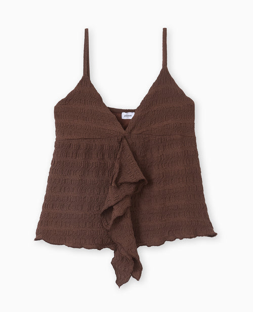 Débardeur en maille reliefée avec volants - PIMKIE - 4