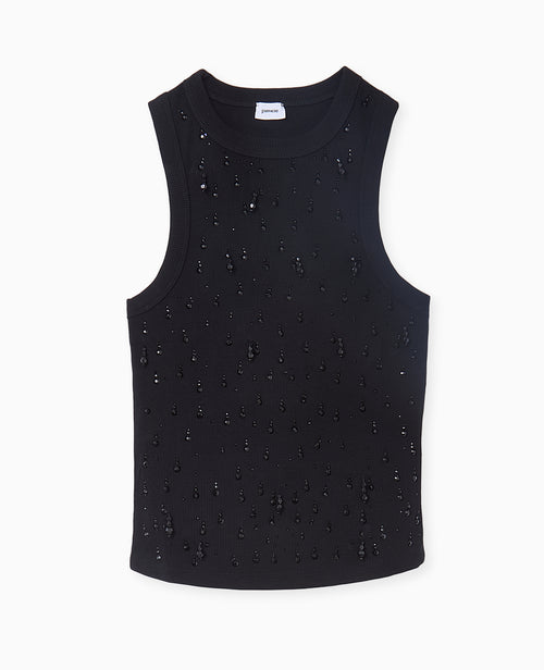 Débardeur dos nageur avec strass et perles devant - PIMKIE - 4