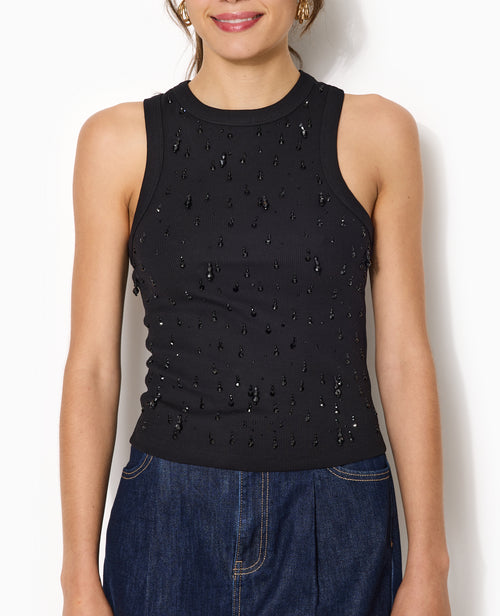 Débardeur dos nageur avec strass et perles devant - PIMKIE - 7