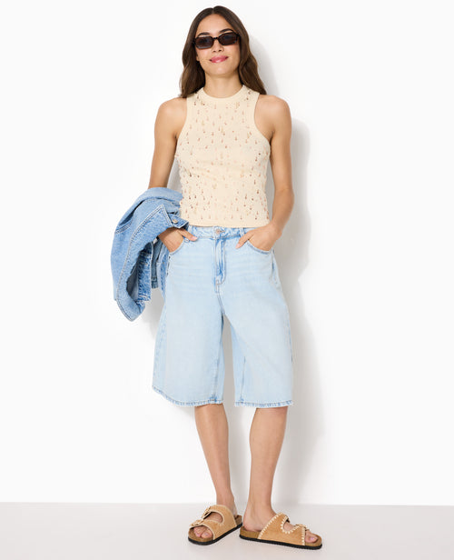 Débardeur dos nageur avec strass et perles devant - PIMKIE - 3