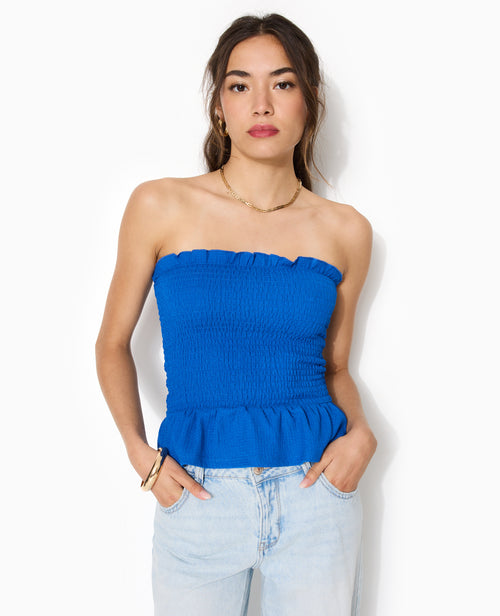 Top bandeau en smock - PIMKIE - 1