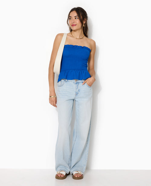 Top bandeau en smock - PIMKIE - 3