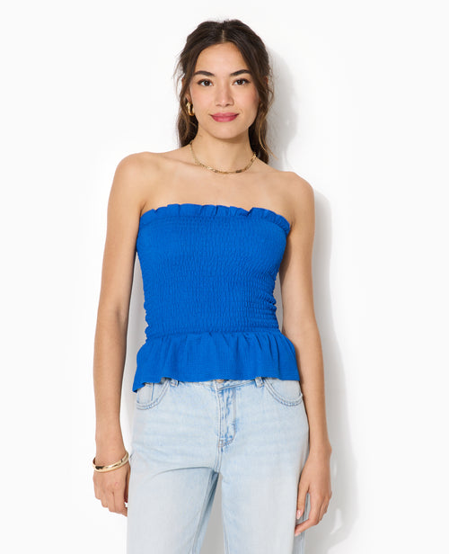Top bandeau en smock - PIMKIE - 5