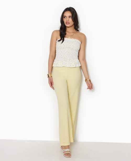 Top bandeau en smock motif citrons - PIMKIE - 3