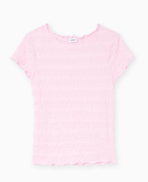 T-shirt manches courtes en maille reliefée - PIMKIE - 4