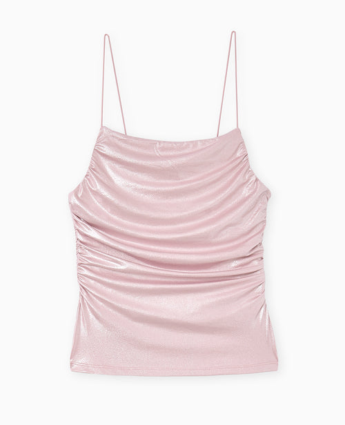 Débardeur en maille satinée avec fronces - PIMKIE - 4