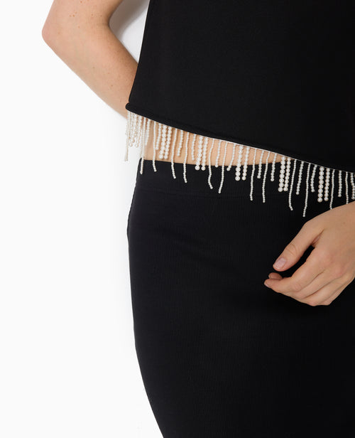 T-shirt sans manches avec franges de perles - PIMKIE - 2