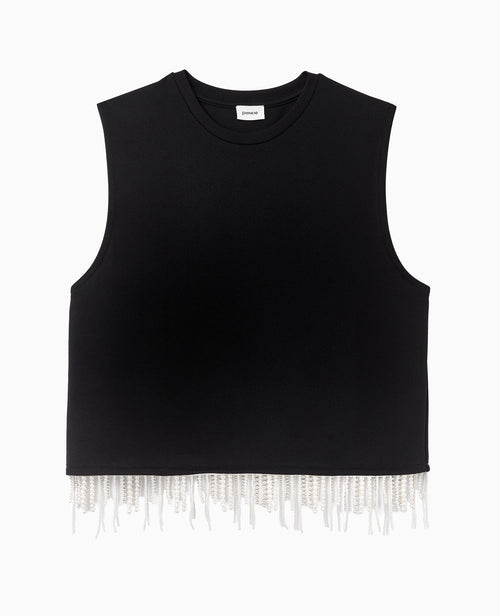 T-shirt sans manches avec franges de perles - PIMKIE - 4