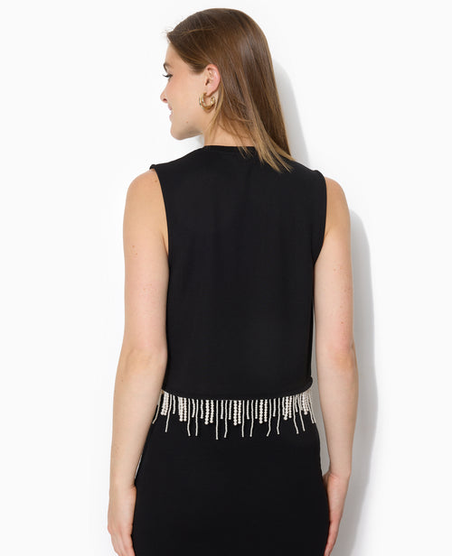 T-shirt sans manches avec franges de perles - PIMKIE - 6
