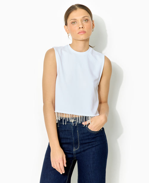 Top sans manches avec franges de perles - PIMKIE - 1