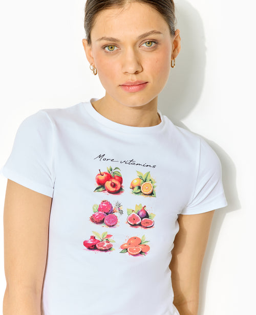 T-shirt manches courtes avec print devant - PIMKIE - 2