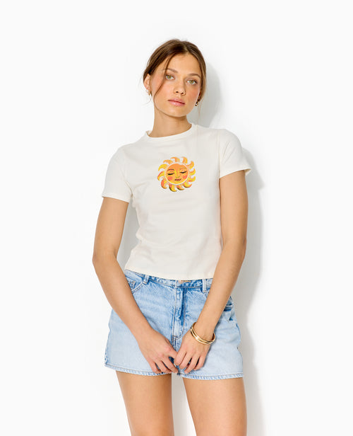 T-shirt manches courtes avec print devant - PIMKIE - 1