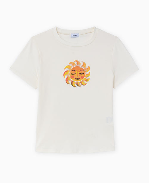 T-shirt manches courtes avec print devant - PIMKIE - 4