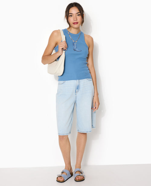 Débardeur en maille côtelée avec motif en strass - PIMKIE - 3