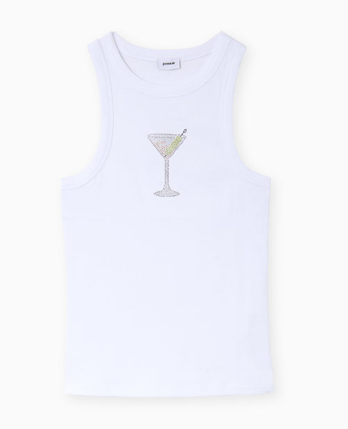 Débardeur en maille côtelée avec motif en strass - PIMKIE - 4