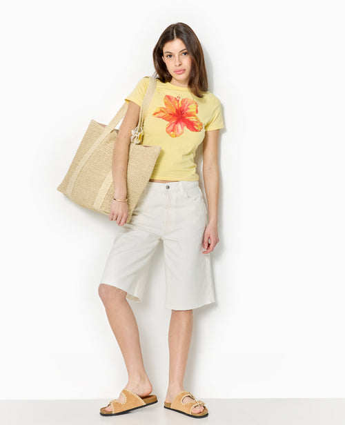 T-shirt ajusté avec print maxi-fleur - PIMKIE - 2