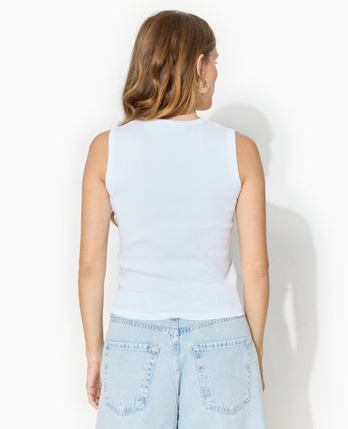 Débardeur en maille côtelée avec maxi fleurs - PIMKIE - 6