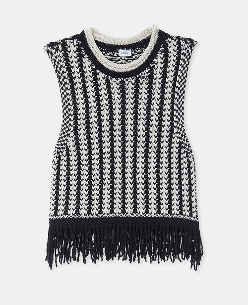 Pull sans manches avec franges - PIMKIE - 4