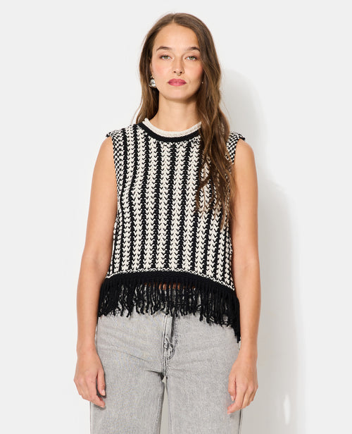 Pull sans manches avec franges - PIMKIE - 5