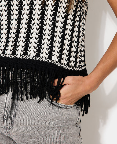 Pull sans manches avec franges - PIMKIE - 7