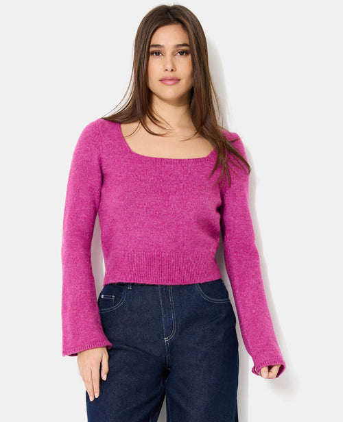 Pull encolure carrée avec manches flare - PIMKIE - 5
