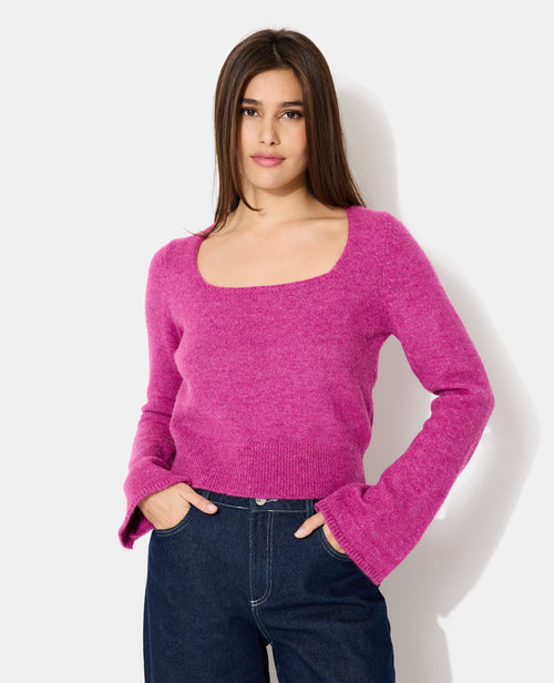 Pull encolure carrée avec manches flare - PIMKIE - 7
