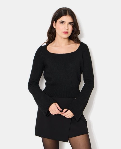 Pull encolure carrée avec manches flare - PIMKIE - 1