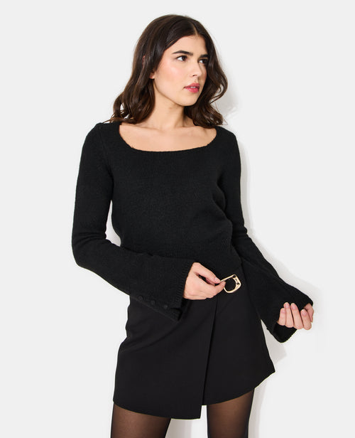 Pull encolure carrée avec manches flare - PIMKIE - 5