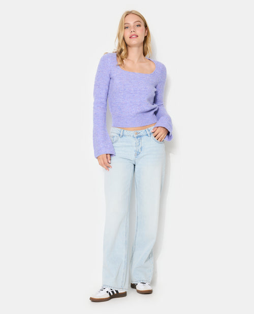 Pull encolure carrée avec manches flare - PIMKIE - 3