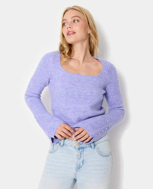 Pull encolure carrée avec manches flare - PIMKIE - 5