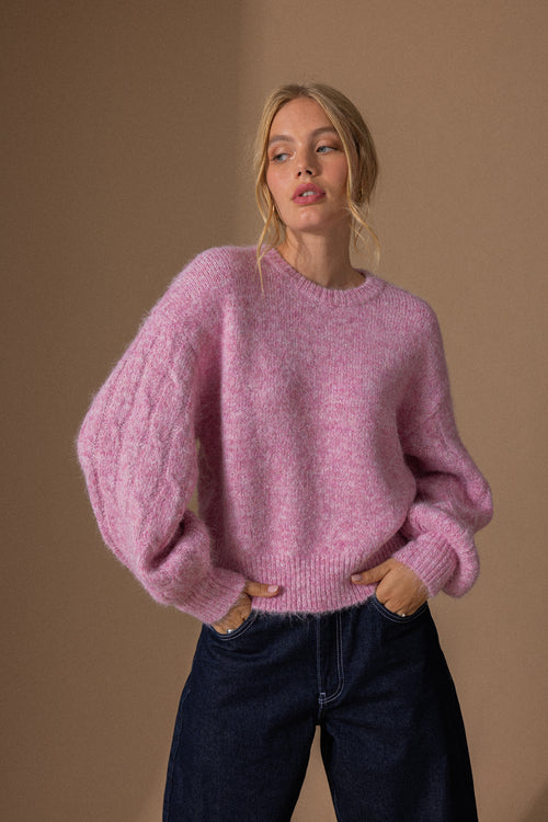 Pull ample avec manches en maille torsadée - PIMKIE - 2