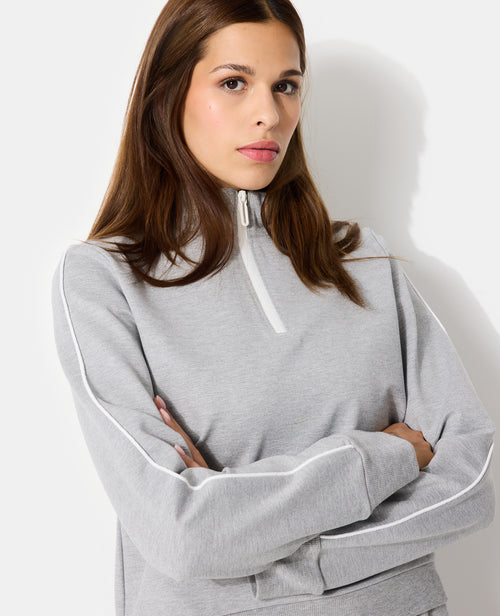 Sweat col camionneur esprit sport - PIMKIE - 1