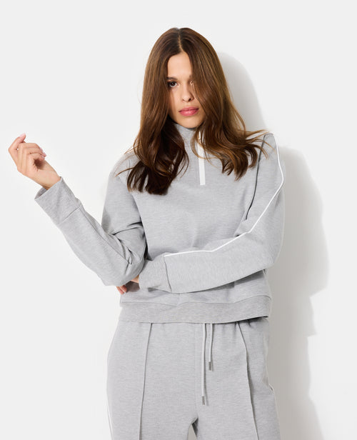 Sweat col camionneur esprit sport - PIMKIE - 1