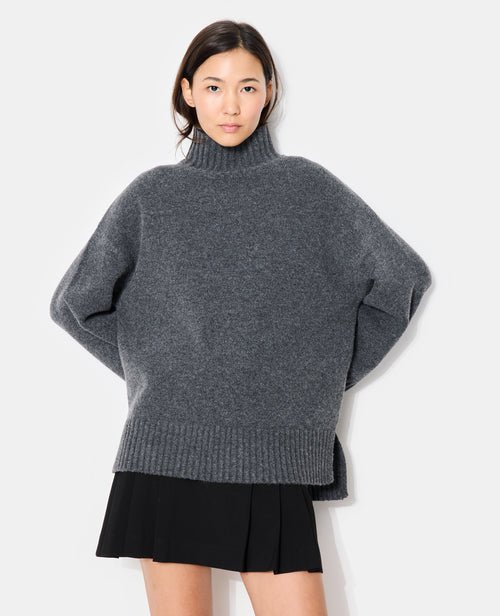 Pull oversize et droit avec col montant - PIMKIE - 1