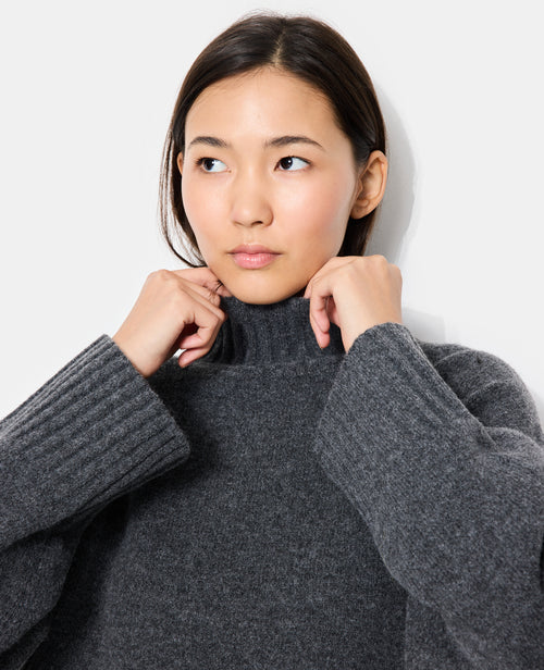 Pull oversize et droit avec col montant - PIMKIE - 2