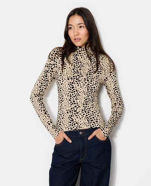 T-shirt manches longues motif léopard - PIMKIE - 1