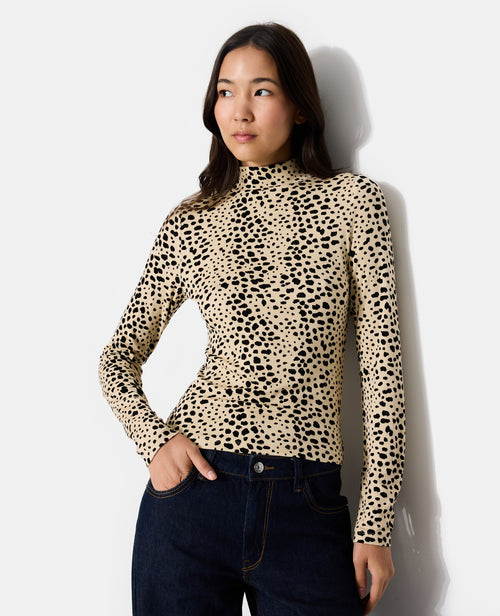 T-shirt manches longues motif léopard - PIMKIE - 1