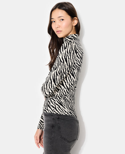 T-shirt manches longues motif zèbre - PIMKIE - 2