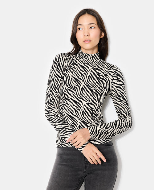 T-shirt manches longues motif zèbre - PIMKIE - 5