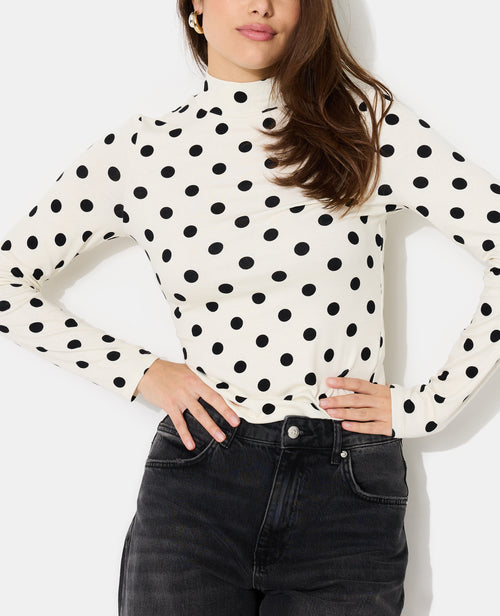 T-shirt manches longues motifs pois - PIMKIE - 1